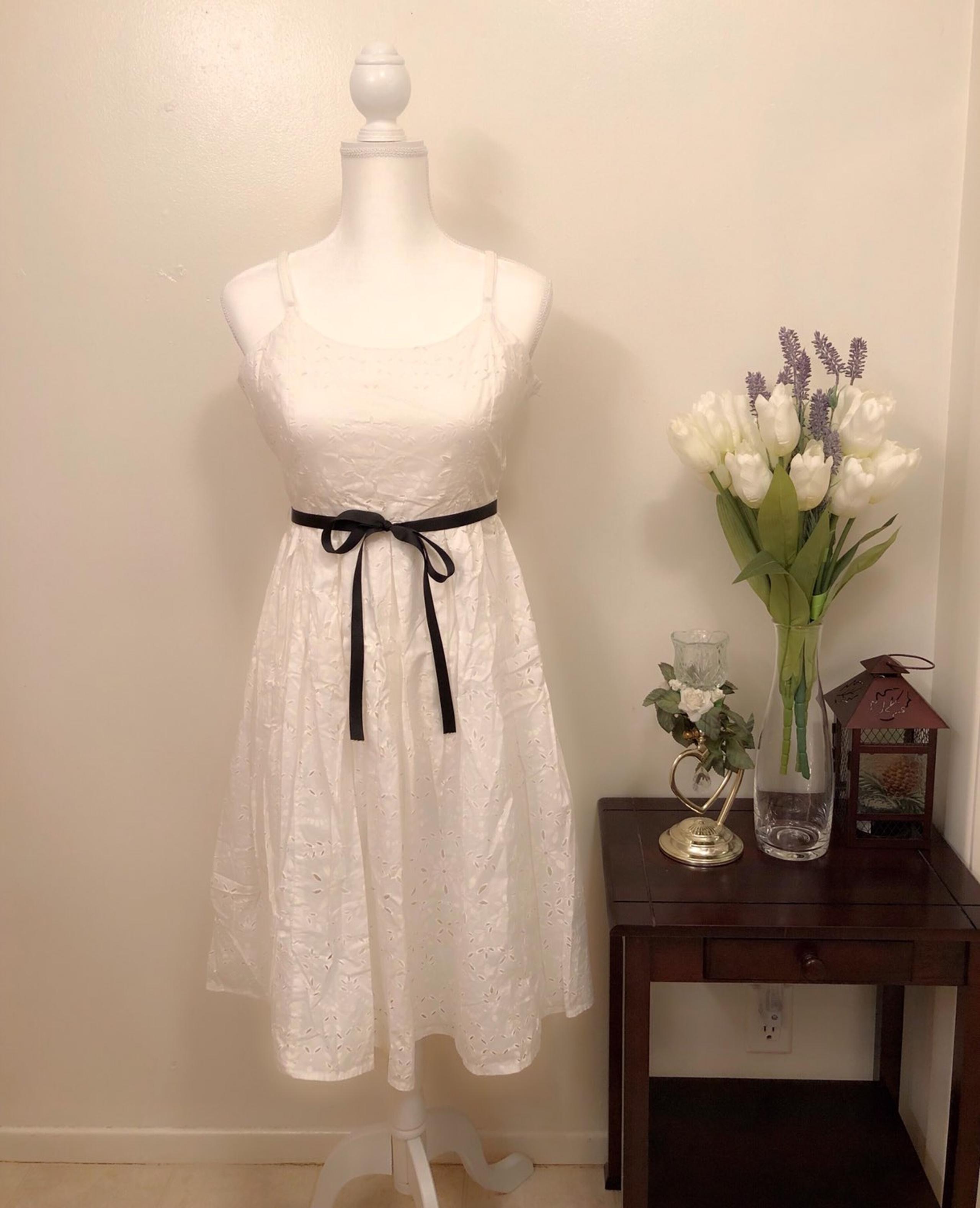 Sleeveless White Dress