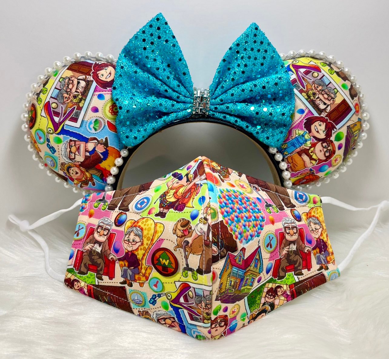 Disney UP movie Minnie ears mask set