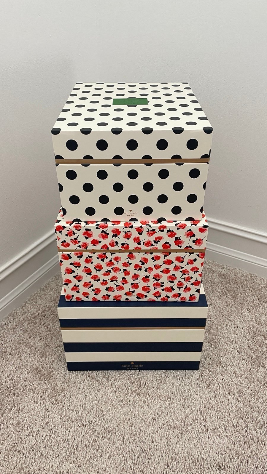 Kate Spade New York Nesting Boxes (3) Large, Medium And Small.