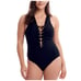 Love My Curves NWT 90 Black Lace-Up Crisscross One Piece Swimsuit Womens 16/1X