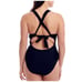 Love My Curves NWT 90 Black Lace-Up Crisscross One Piece Swimsuit Womens 16/1X