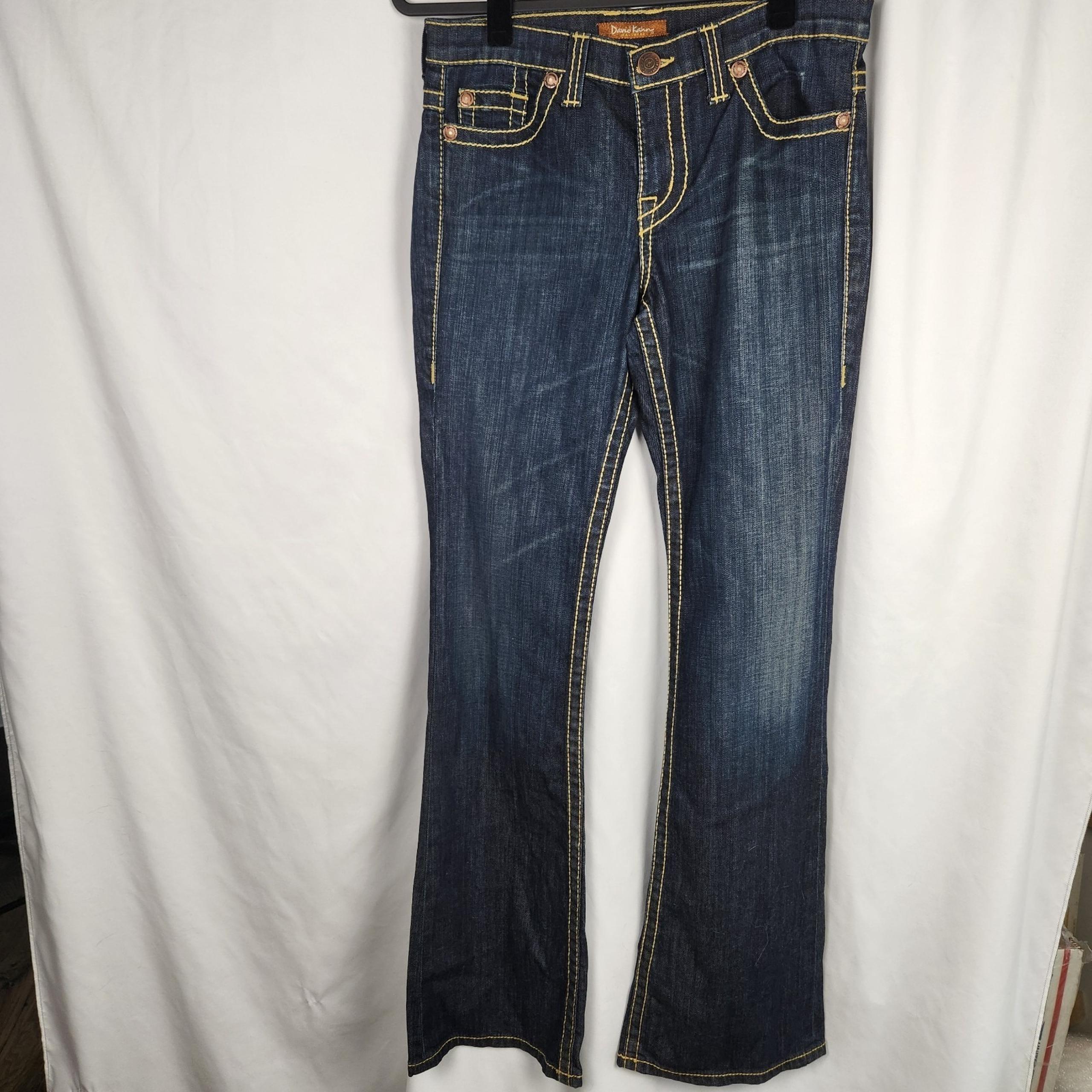David Kahn Womens Jeans NWT Nikki Flared Size 29 Dark Wash