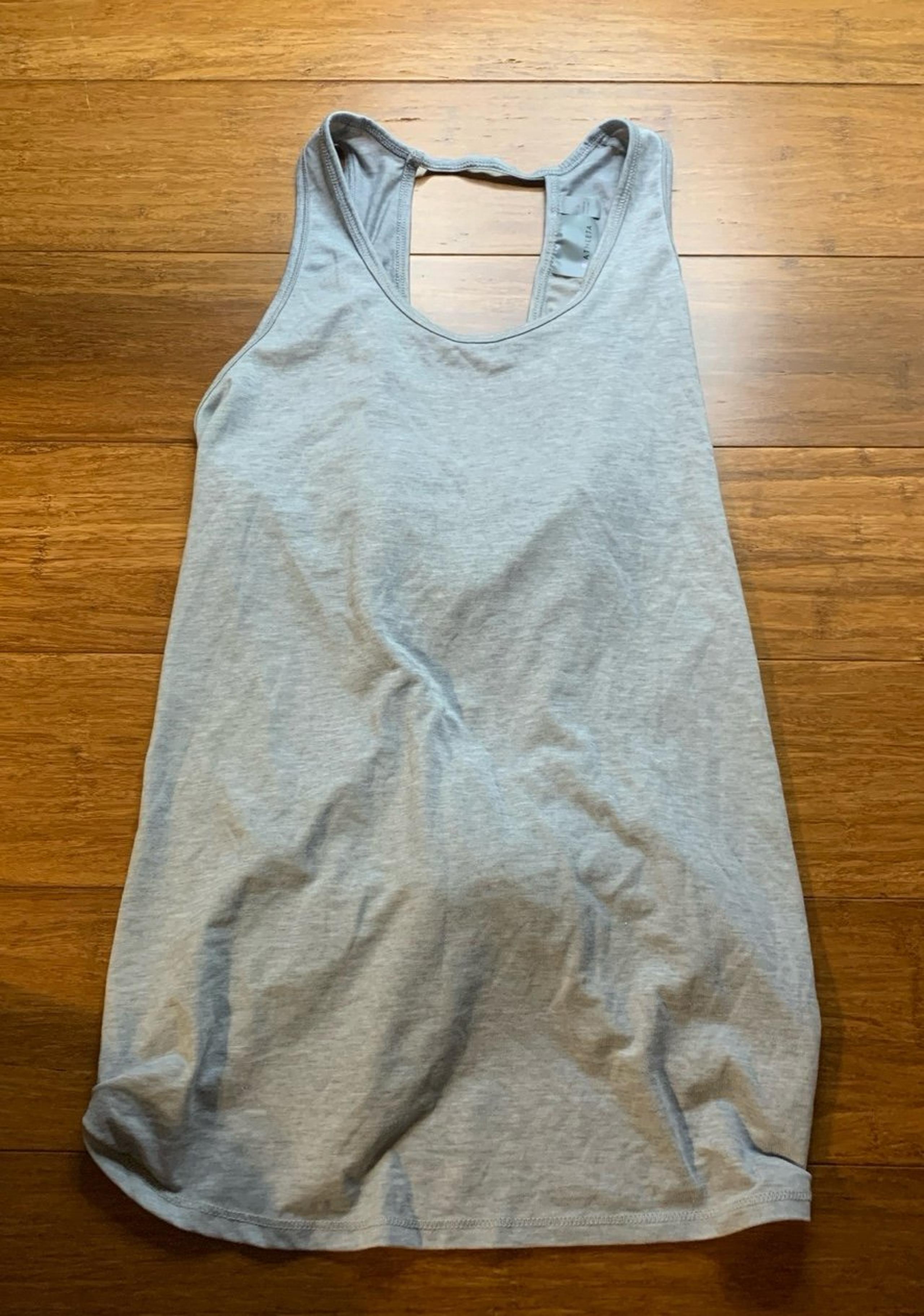 Athleta Womens Sz Small Essence Tie Back Tank Grey Heather
