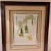 Vintage Pair of Carved Jade Framed Wall Arts (17 x 14 )