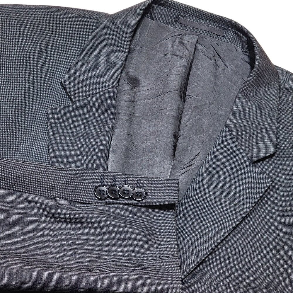 Theory Mens Wool Gray Two-Button Suit Jacket 42R Regular Fit Formal Blazer