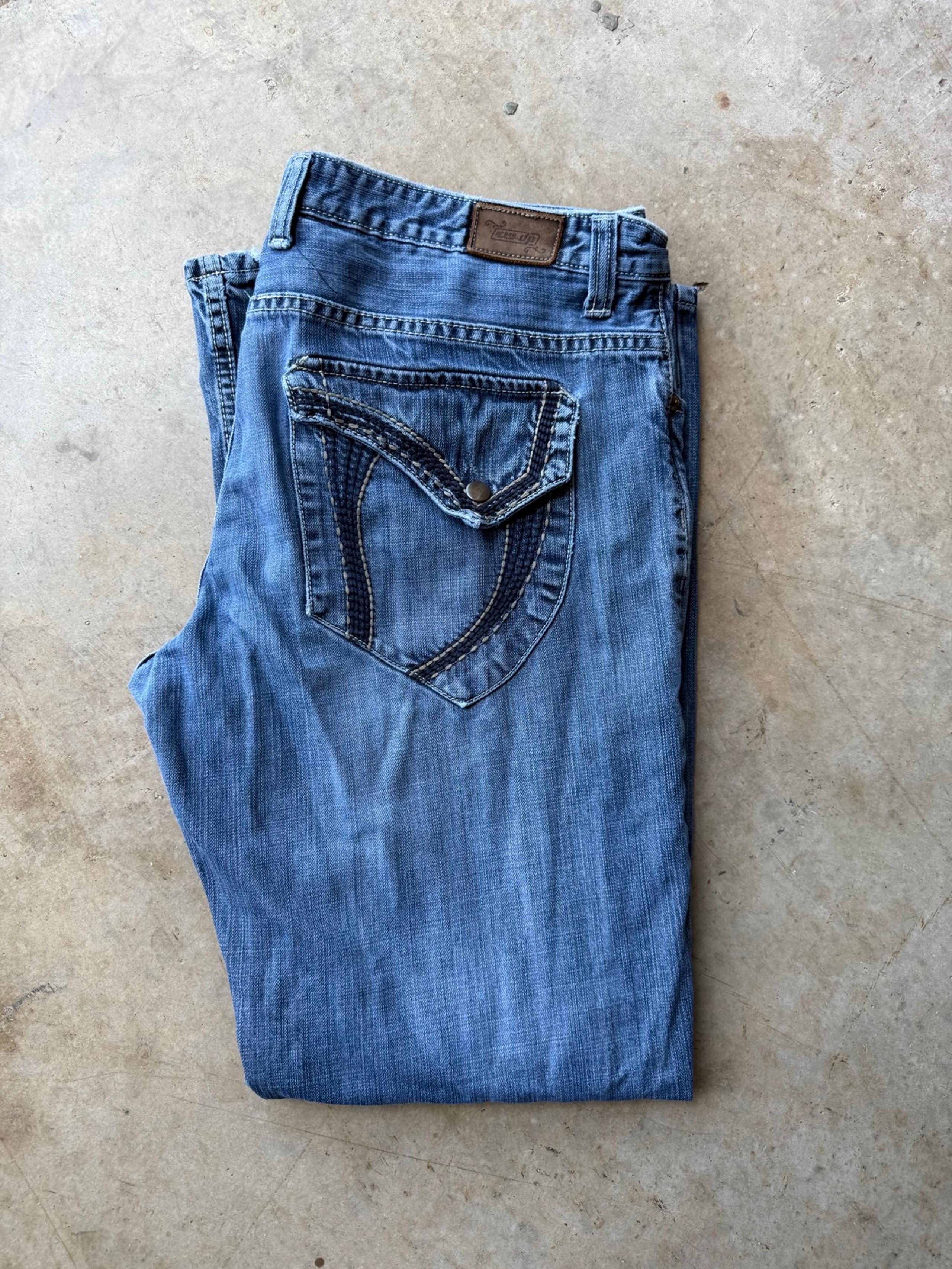 Vintage 00s Y2K Streetwear Skater Denim Relaxed Cut Distressed Urban Up jeans
