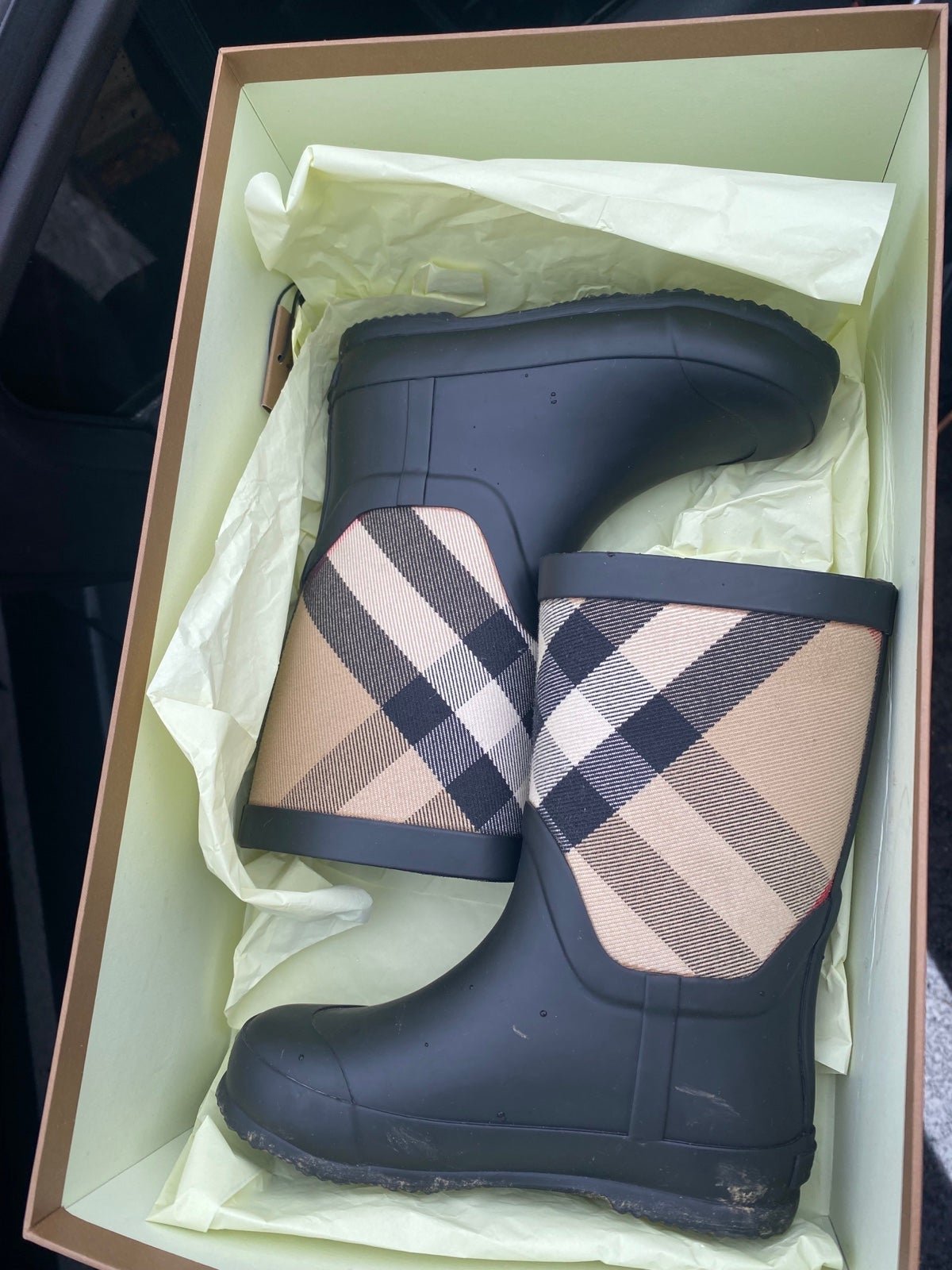 Burberry rain boots