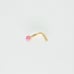 Solid 14kt gold Nose Piercing with a soft pink opal mark 14k New 20g NEW