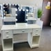 New Modern Lighted Vanity Table, White Finish, for Bedroom