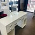 New Modern Lighted Vanity Table, White Finish, for Bedroom