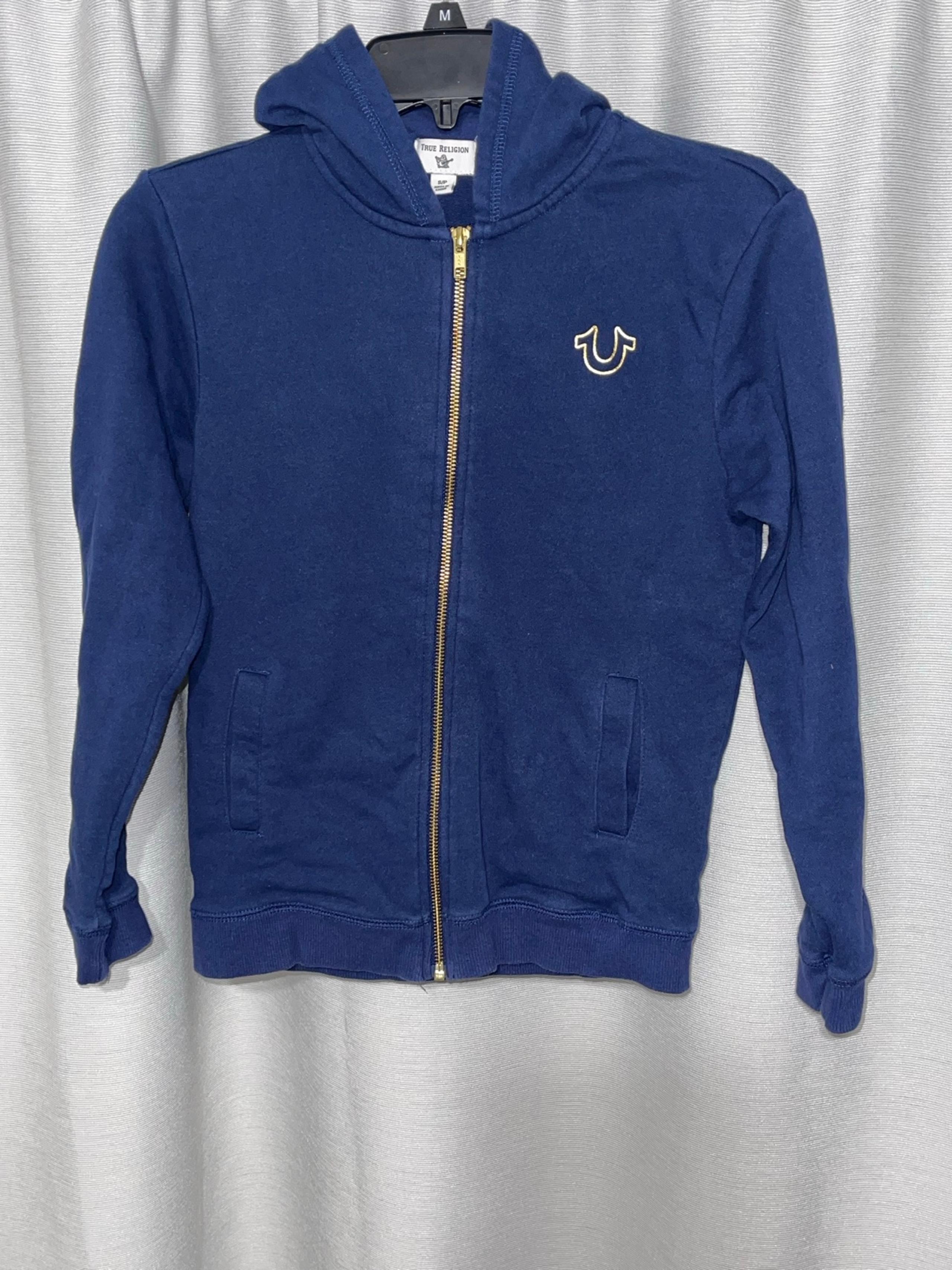 True religion blue sweater boys size small