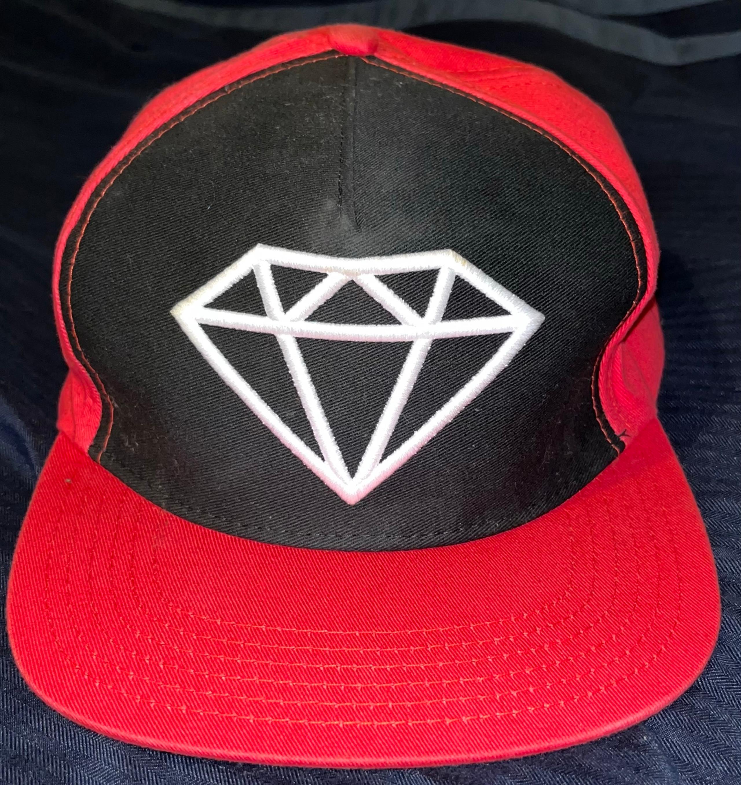 Diamond Supply Co Red & Black Hat