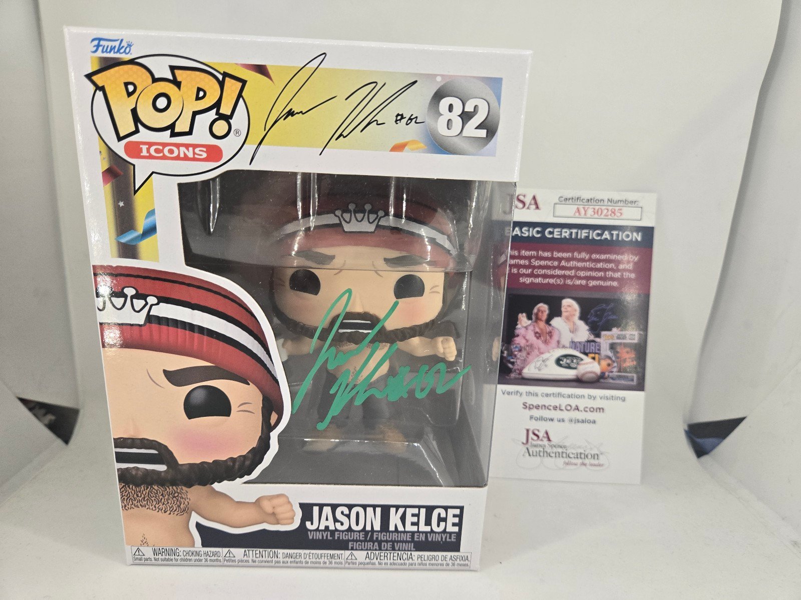 Jason Kelce SIGNED Funko Pop! JSA COA!