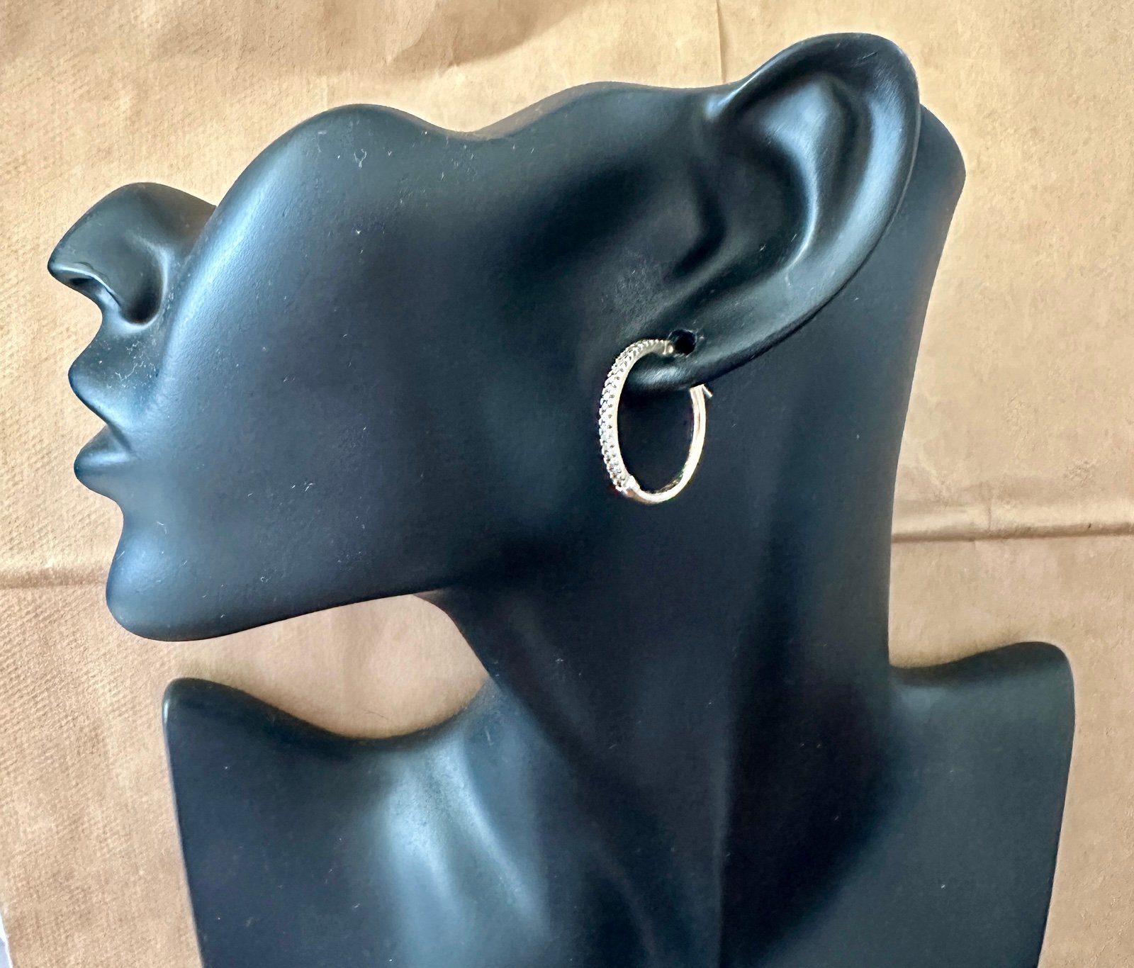 10k Yellow Gold .20ctw Diamond Hoop Earrings