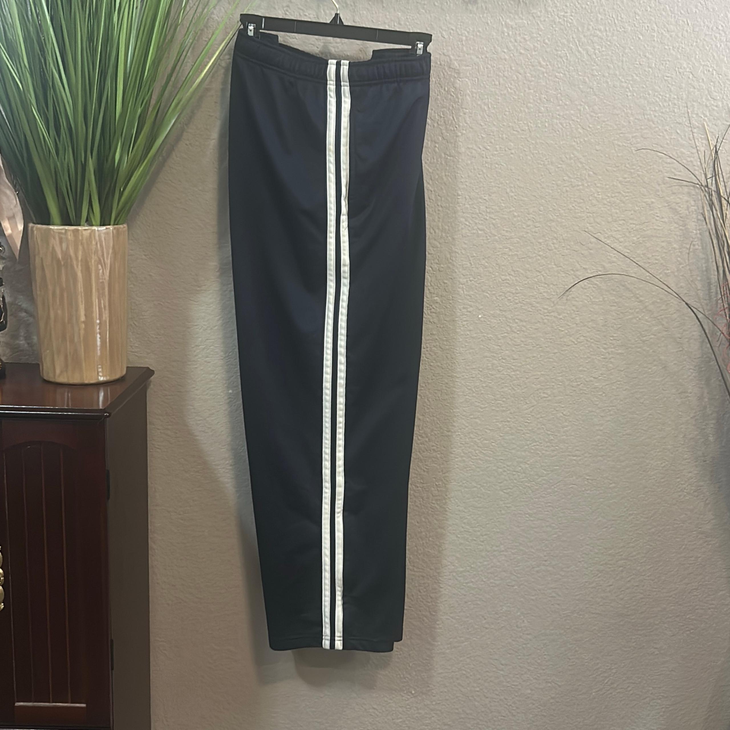 Tek Gear men’s navy blue/white track pants with pockets size large