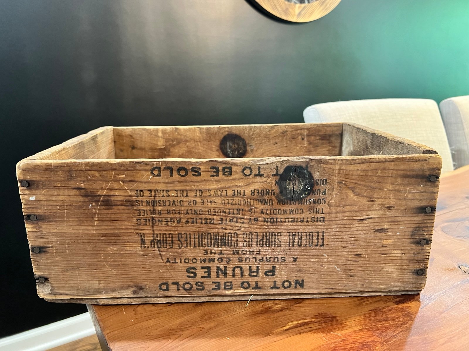 Vintage Dried Prune Box