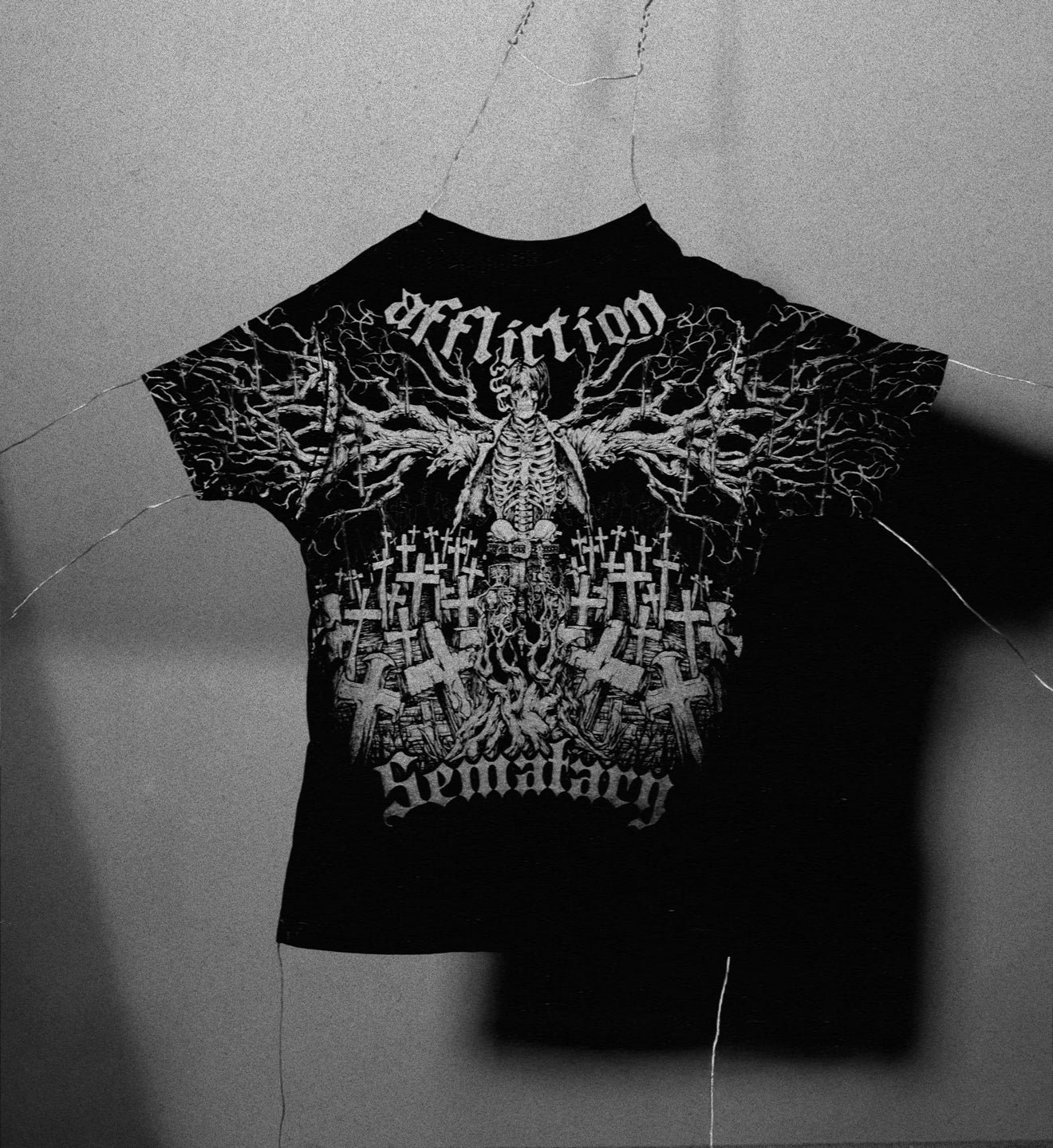 Affliction x Haunted Mound Sematary Graveman Shirt