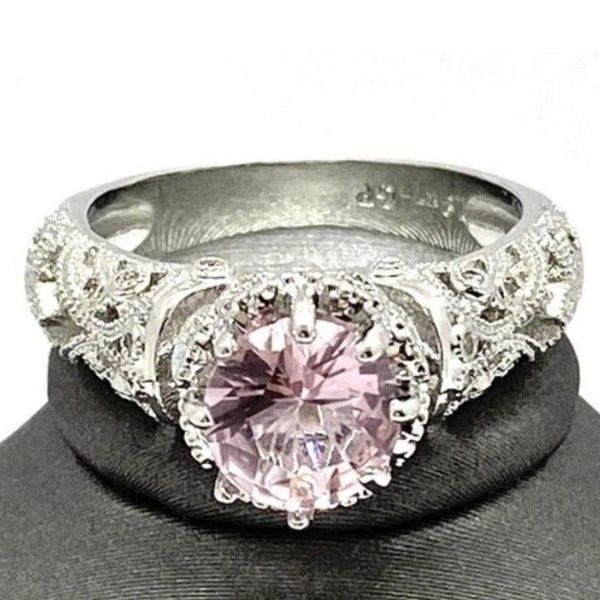 1.87 CTW Pink and White Sapphire Ring
