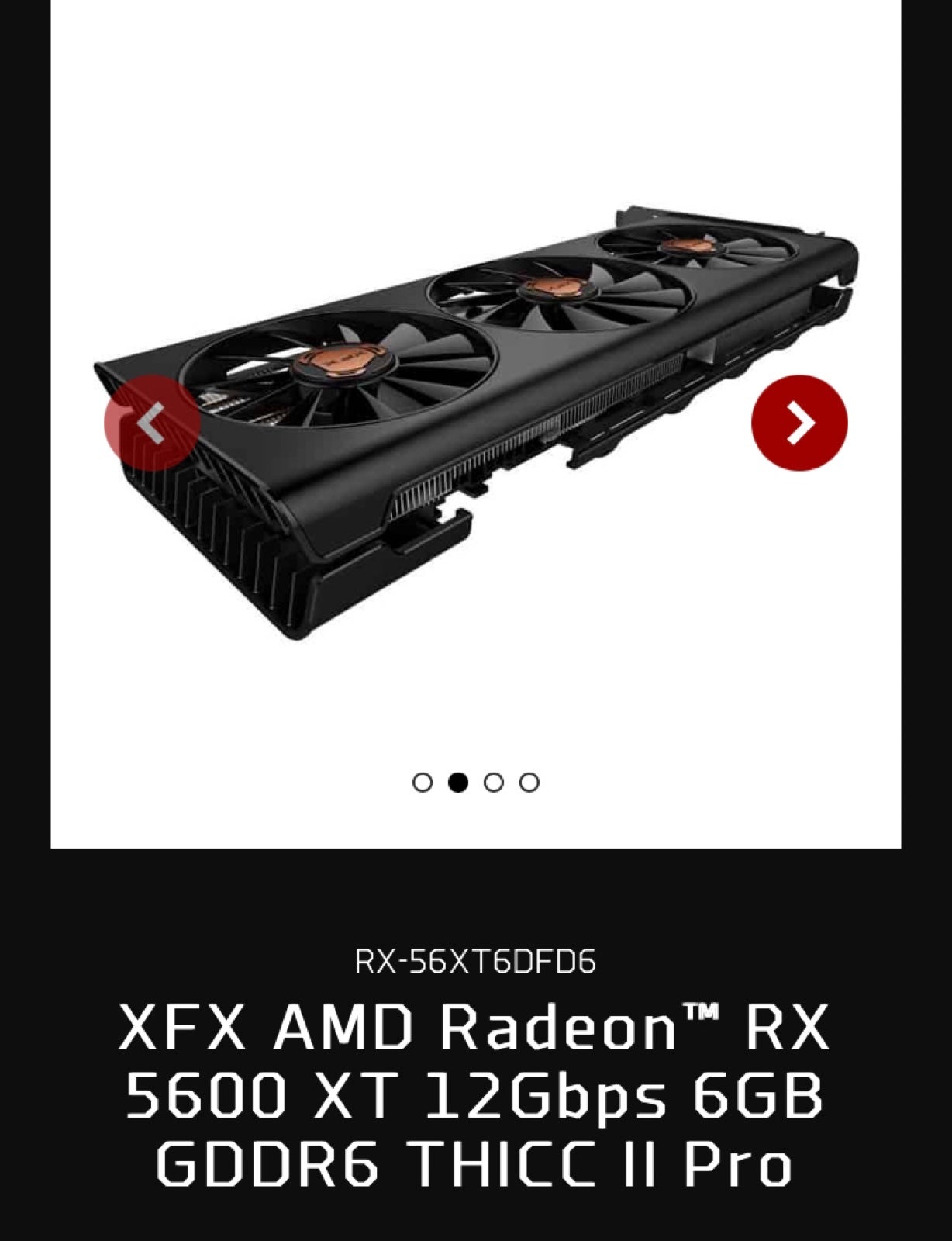 AMD 5600 XT Thicc II Pro GPU