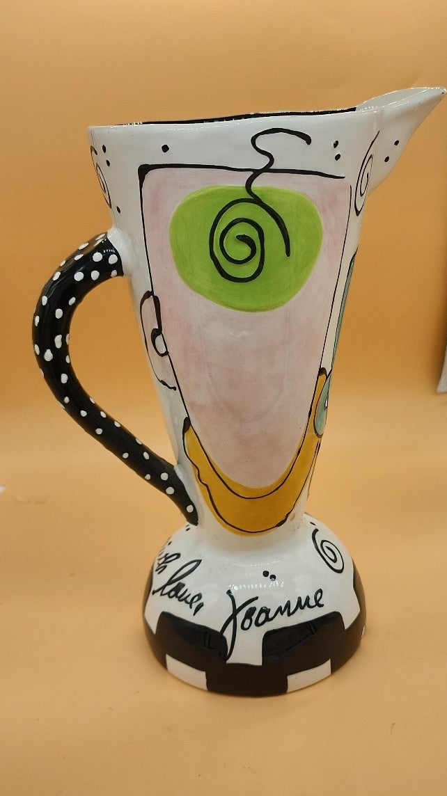 Vtg LOTUS Joanne Delomba Margarita Daquiri Sangria Wine Bar Pitcher 20oz