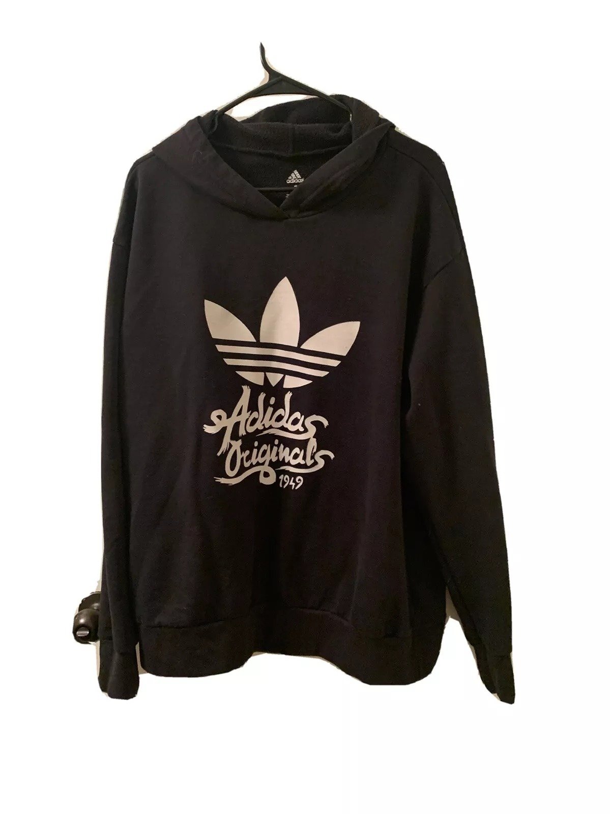 Adidas Originals Hoodie Sweatshirt Men's Size XL Black White