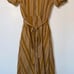 Mustard Striped Linen Dress w/ Pockets