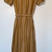 Mustard Striped Linen Dress w/ Pockets