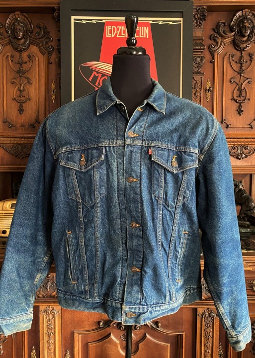 Jacket Levi Vintage Blanket Lining Faded Blue Denim,