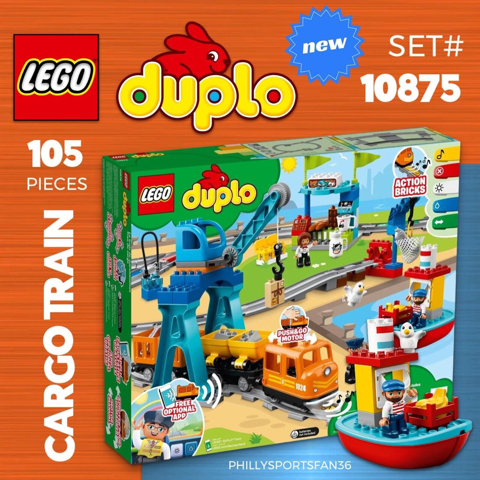 Lego Duplo 10875 - Cargo Train NEW IN BOX- DIGITAL APP COMPATIBLE