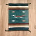 VTG Mexican Hand Woven Pictorial Roadrunner Wool Rug Saddle Blanket 24.5”x18”