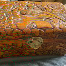 Antique Chinese box Victorian carved bird box sweetheart chest ornate Baroque