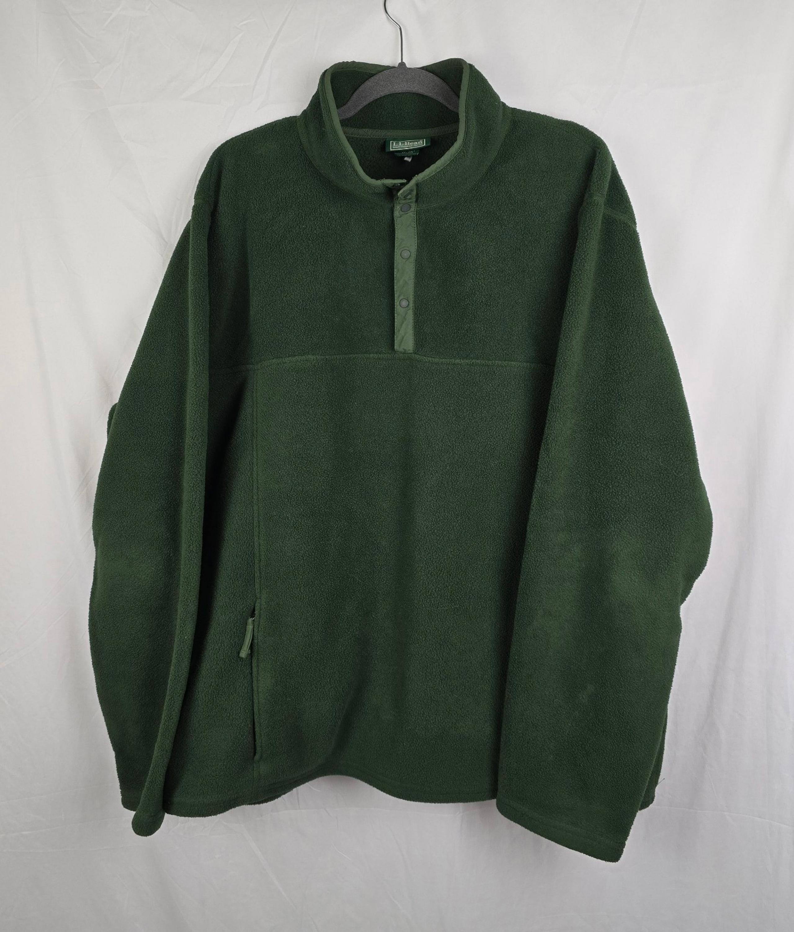 L.L. Bean Vintage Snap Button Fleece Polartec Pullover Sweater Men's sz XXL Tall