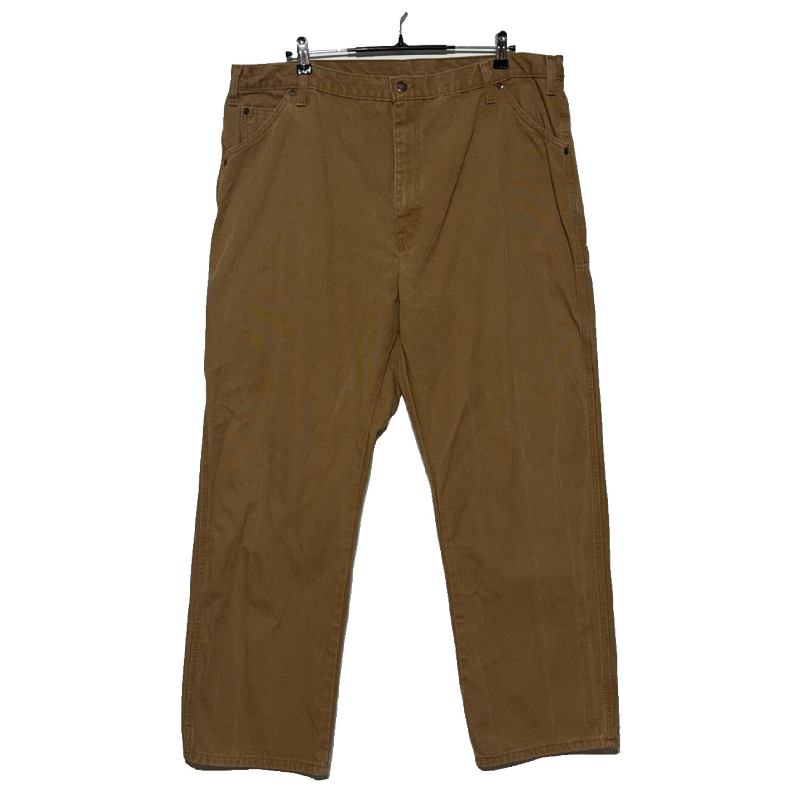 Dickies Carpenter Canvas Pants Mens 42X32 Brown Relaxed Actual 41X32 Workwear