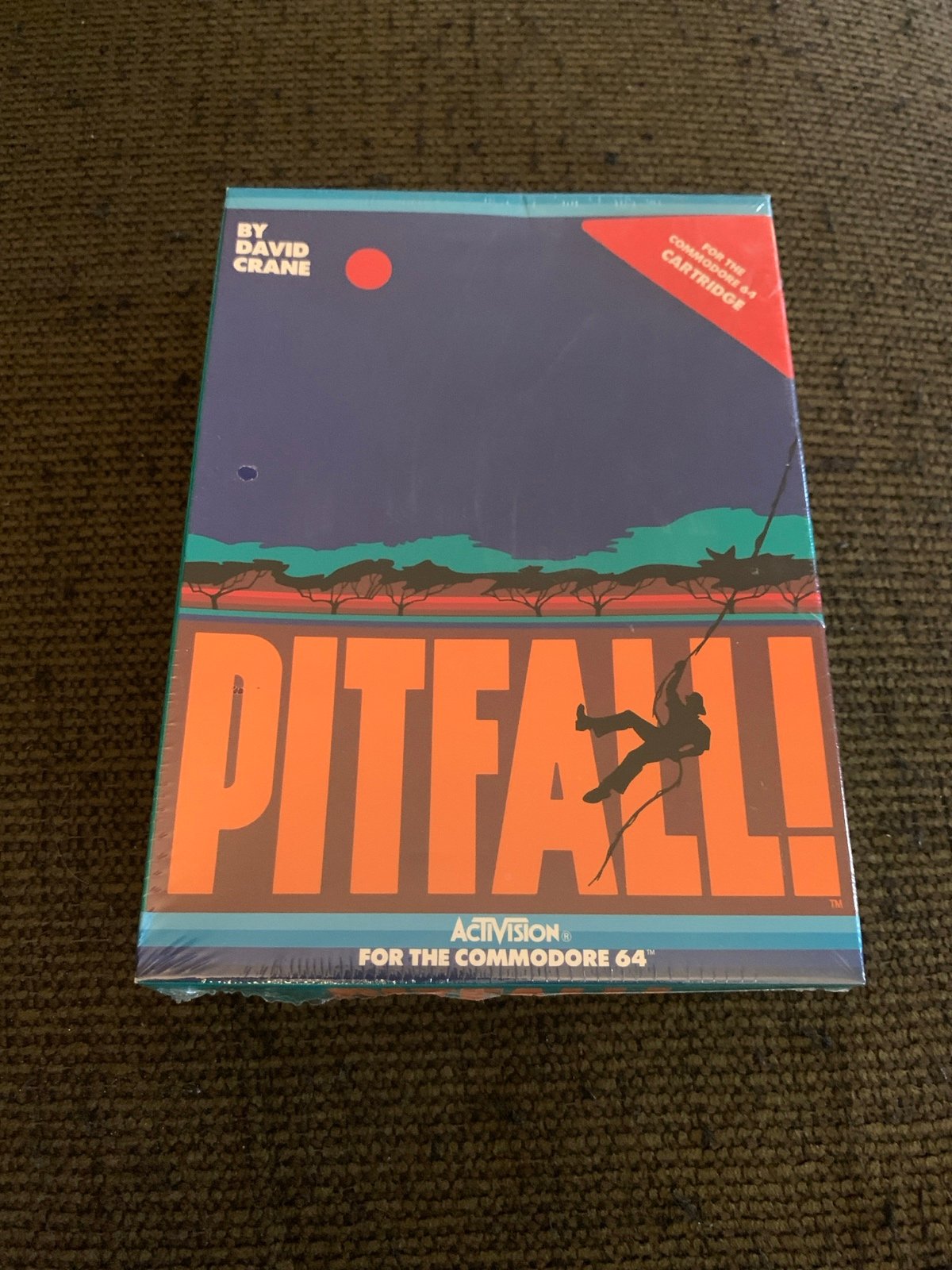 Commodore 64 Pitfall (Sealed Cartridge Gamw) By Activision