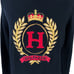 Vintage Y2K Tommy Hilfiger Women'Embroidered Crest Turtleneck Sweater Black Sz