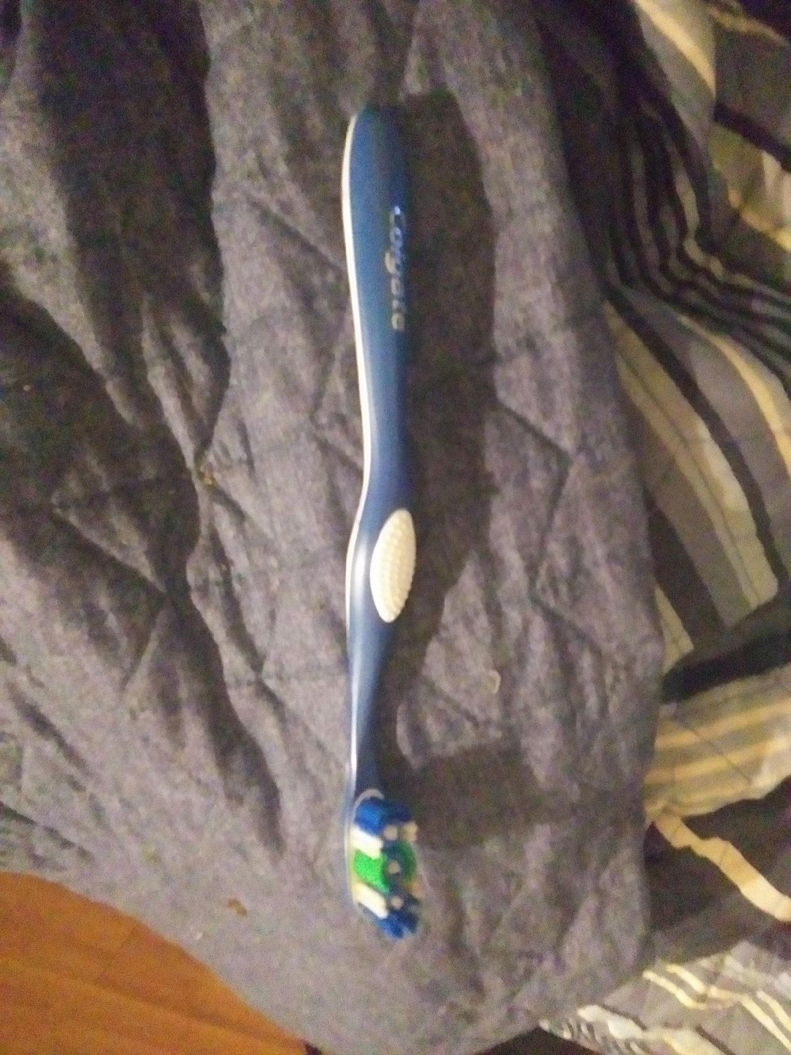 Toothbrush works great, in the morning and before bed.