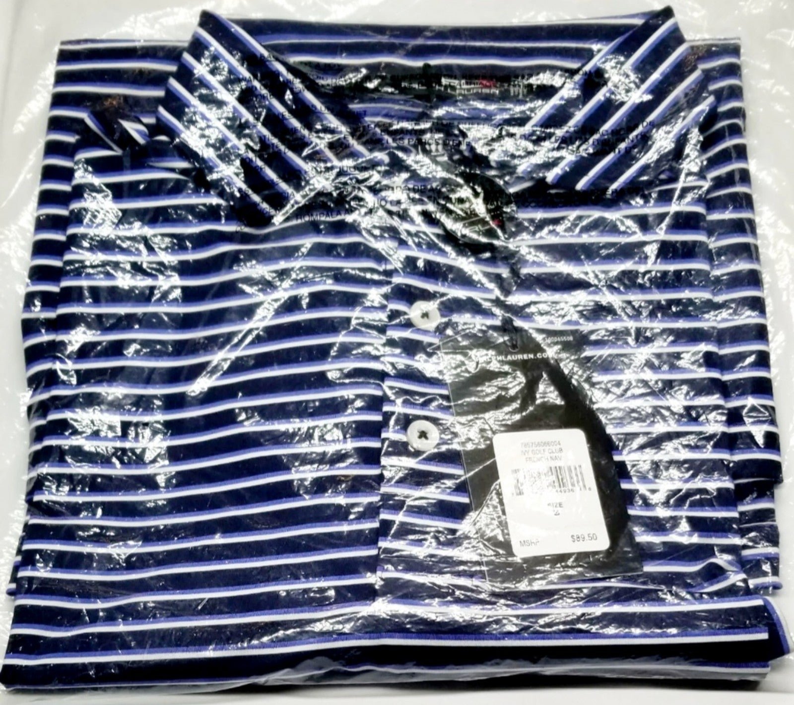 Polo Ralph Lauren RLX UV Golf Shirt French Navy Sz S Men NWT