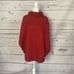 Chicos Sweater Womens S/m Royal Red Popcorn Funnel Chanti Poncho Open Stitch