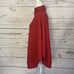 Chicos Sweater Womens S/m Royal Red Popcorn Funnel Chanti Poncho Open Stitch