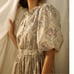 Let Me Be Anthropologie Celeste Fish Print Peasant Puff Sleeves Mini Dress 14