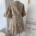 Let Me Be Anthropologie Celeste Fish Print Peasant Puff Sleeves Mini Dress 14