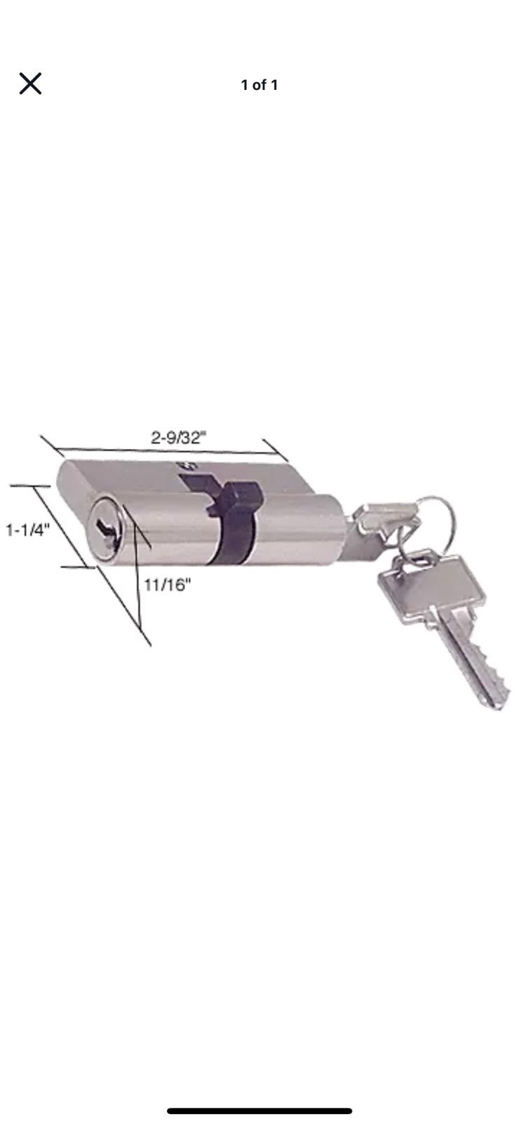 Screen & storm door cylinder lock K-5061