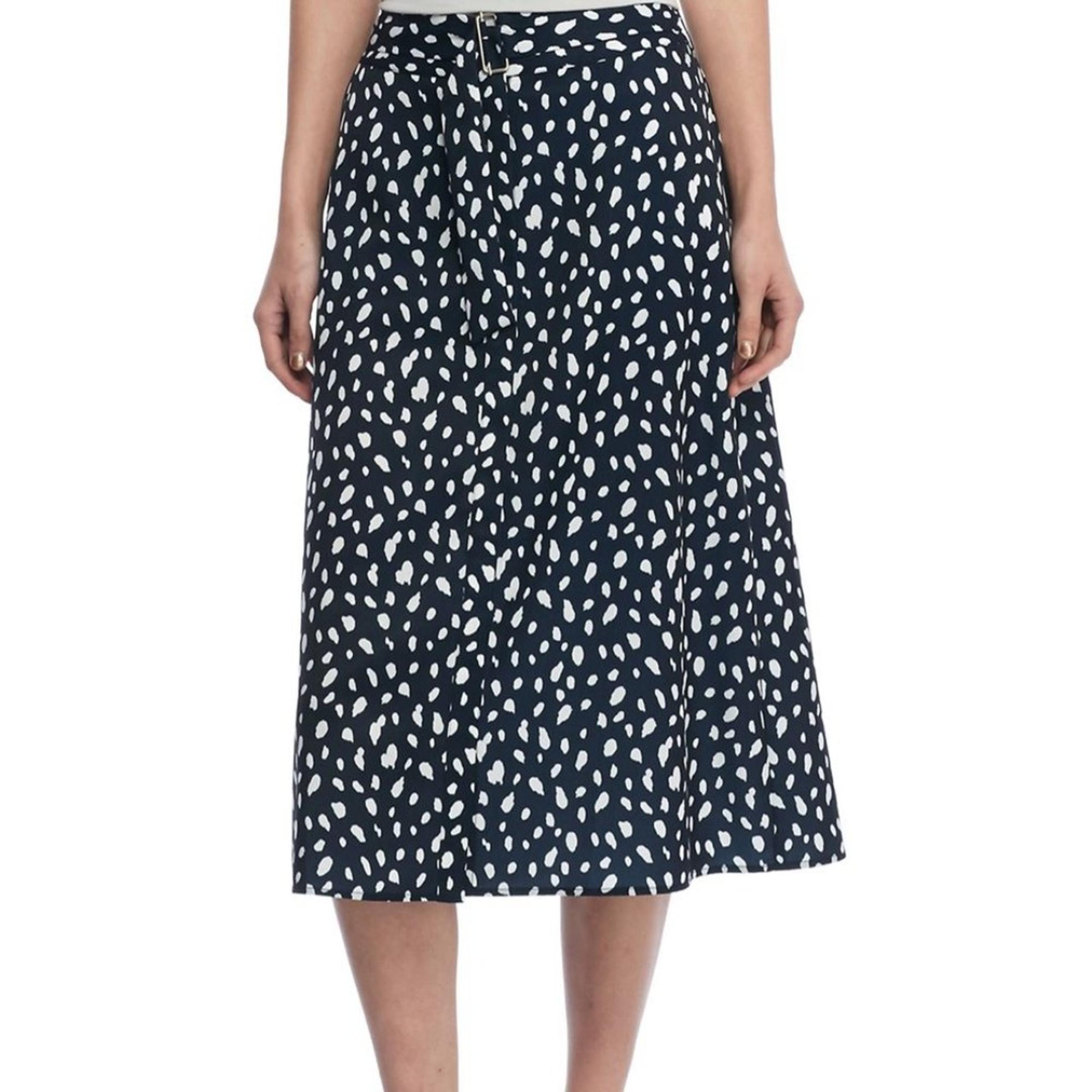 The Limited Navy blue and white A line skirt