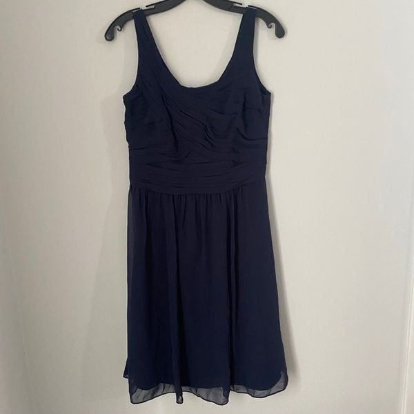 Lauren Ralph Lauren Navy Women's Pleated Sheath Dress Blue size 12