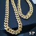 SAINT DEATH SANTA MUERTE Gold Pendant & 20 Full Iced Cuban Chain Necklace