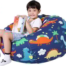 Stuffed Animal Storage Bean Bag Chair Cover for Kids