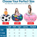 Stuffed Animal Storage Bean Bag Chair Cover for Kids
