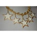 Premier Designs Spangle Ivory Cream Enamel Star Heavy Choker Necklace NOS