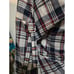 Vintage Mittoshop Plaid Fringe-Trimmed Lightweight Shirt Jacket western size - S