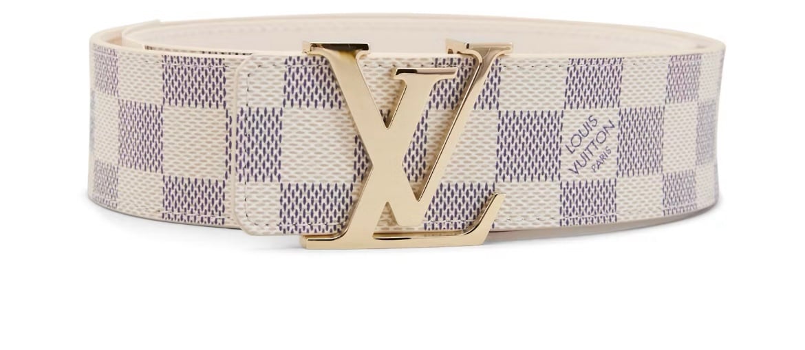 Louis Vuitton Belt Initiales Damier Azur Blue/White